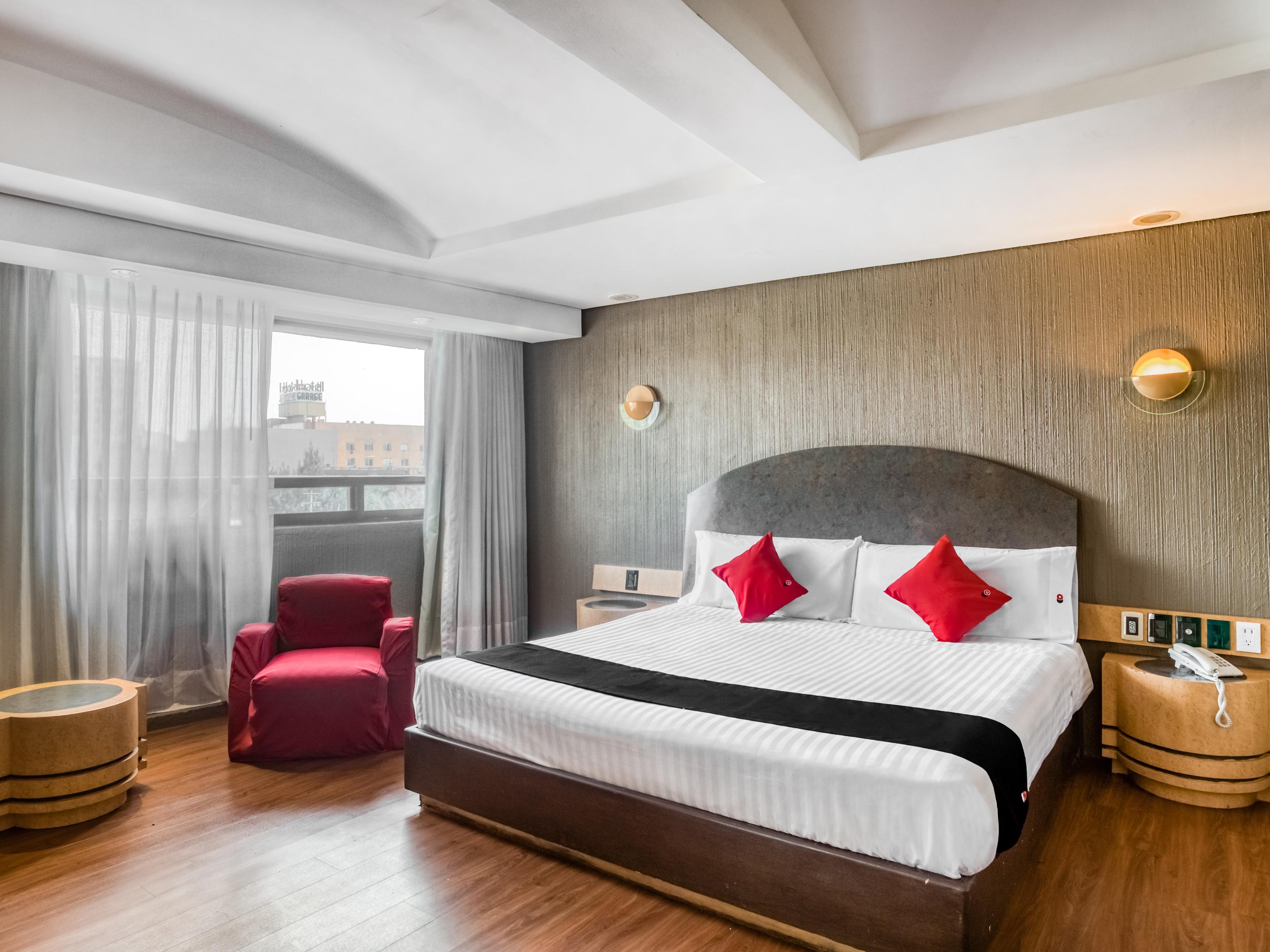 首都o安德拉德酒店 墨西哥城 外观 照片 A bedroom at the hotel